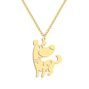 Collier fantaisie femme- pendentif chien