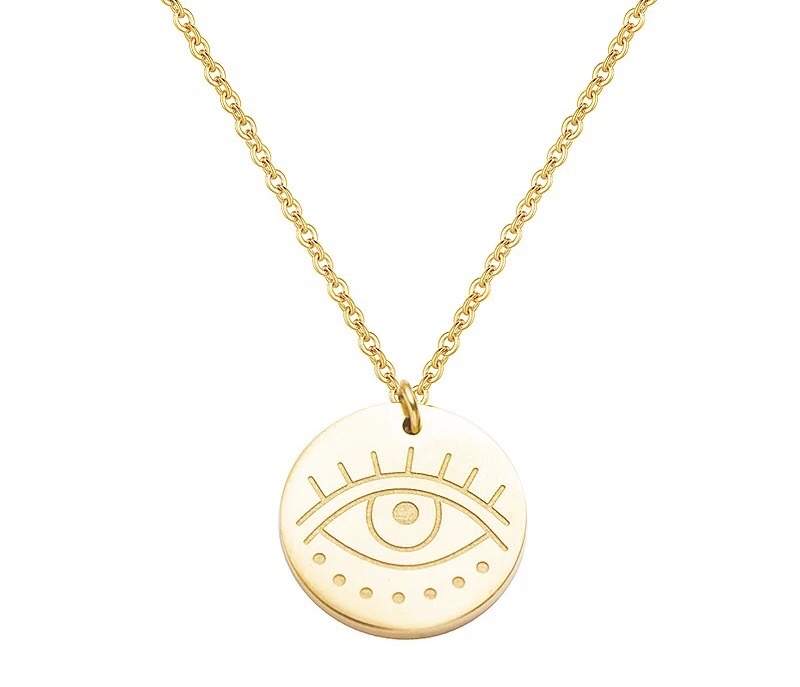 Collier oeil plaqué or