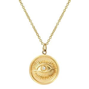 Collier tendance 2024- médaille plaqué or