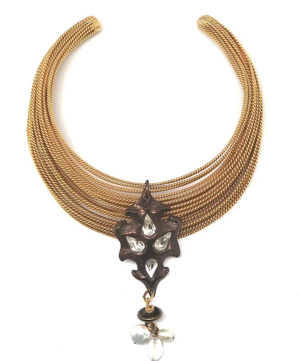 Collier torque plastron Sultane - Carole Saint Germes
