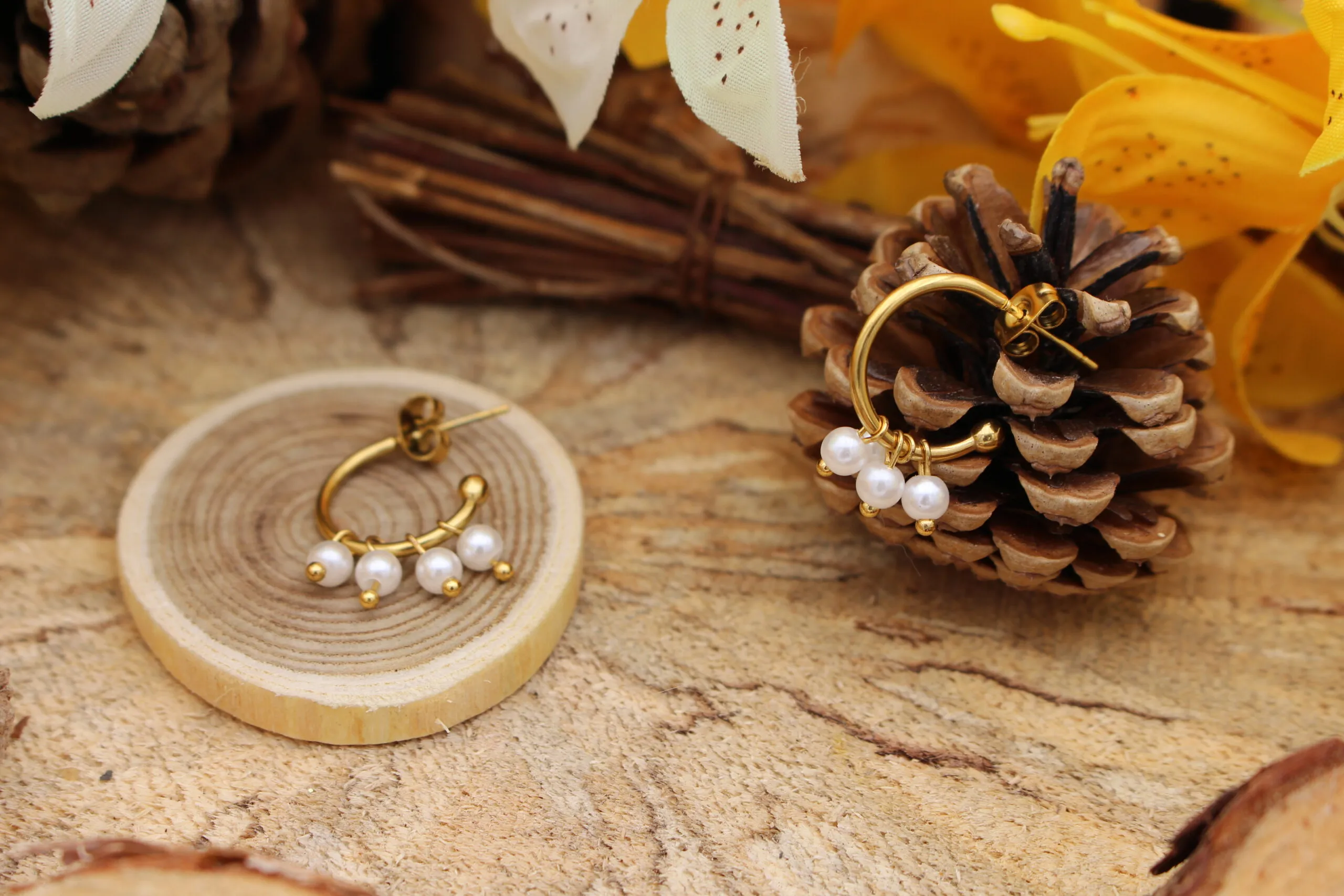 Boucles d’Oreilles Ambre – Image 2