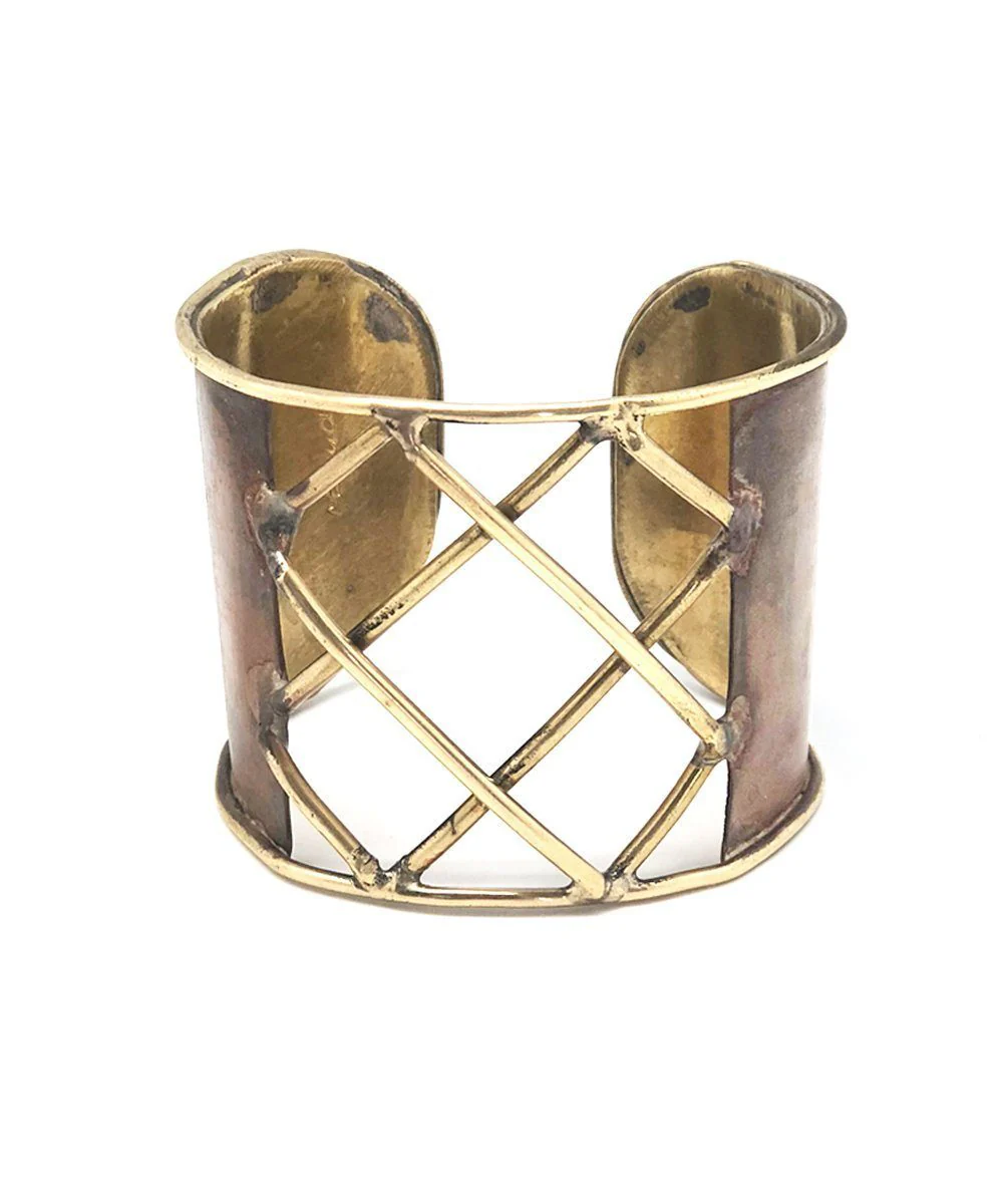Bracelet manchette treillage - Arisztid Szendy
