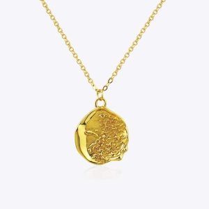 Médaille tendance en argent plaqué or