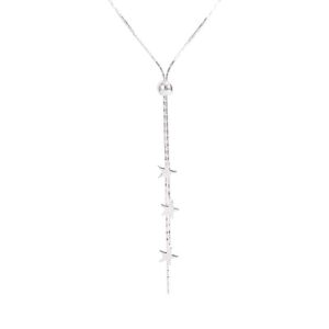 Sautoir argent femme