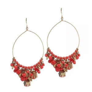Boucles d'oreilles créoles Andalouse oranges - Editions LESSisRARE Bijoux