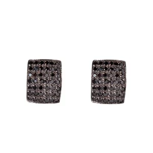 Boucles d'oreilles en marcassites noires - Métron