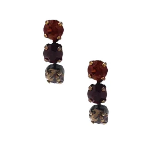 Boucles d'oreilles cristaux Swarovski bordeaux - Vogline