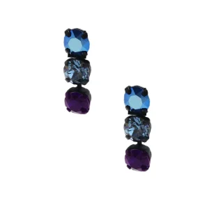 Boucles d'oreilles cristaux Swarovski bleus - Vogline