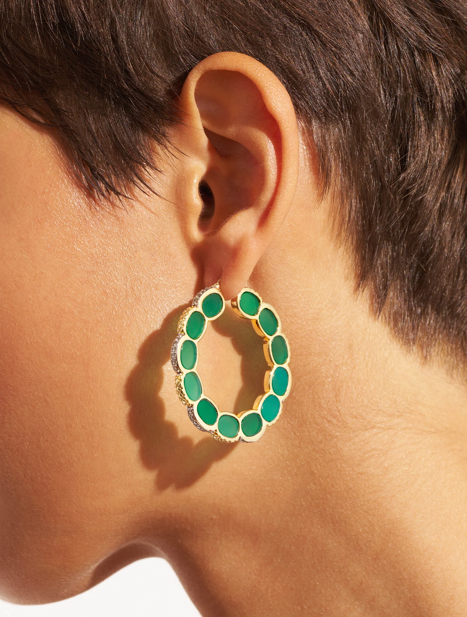 Boucles d'oreilles Amara - Onyx Vert – Image 2