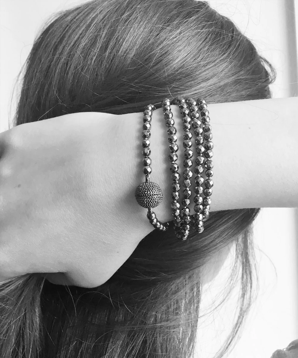 Bracelet en perles d'hématites cuivre - Fonsi – Image 2