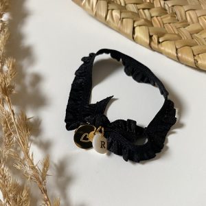 Bracelet coeur + initiale nacre