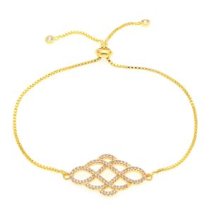 Bracelet mariage swarovski or