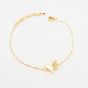 Bracelet papillon doré