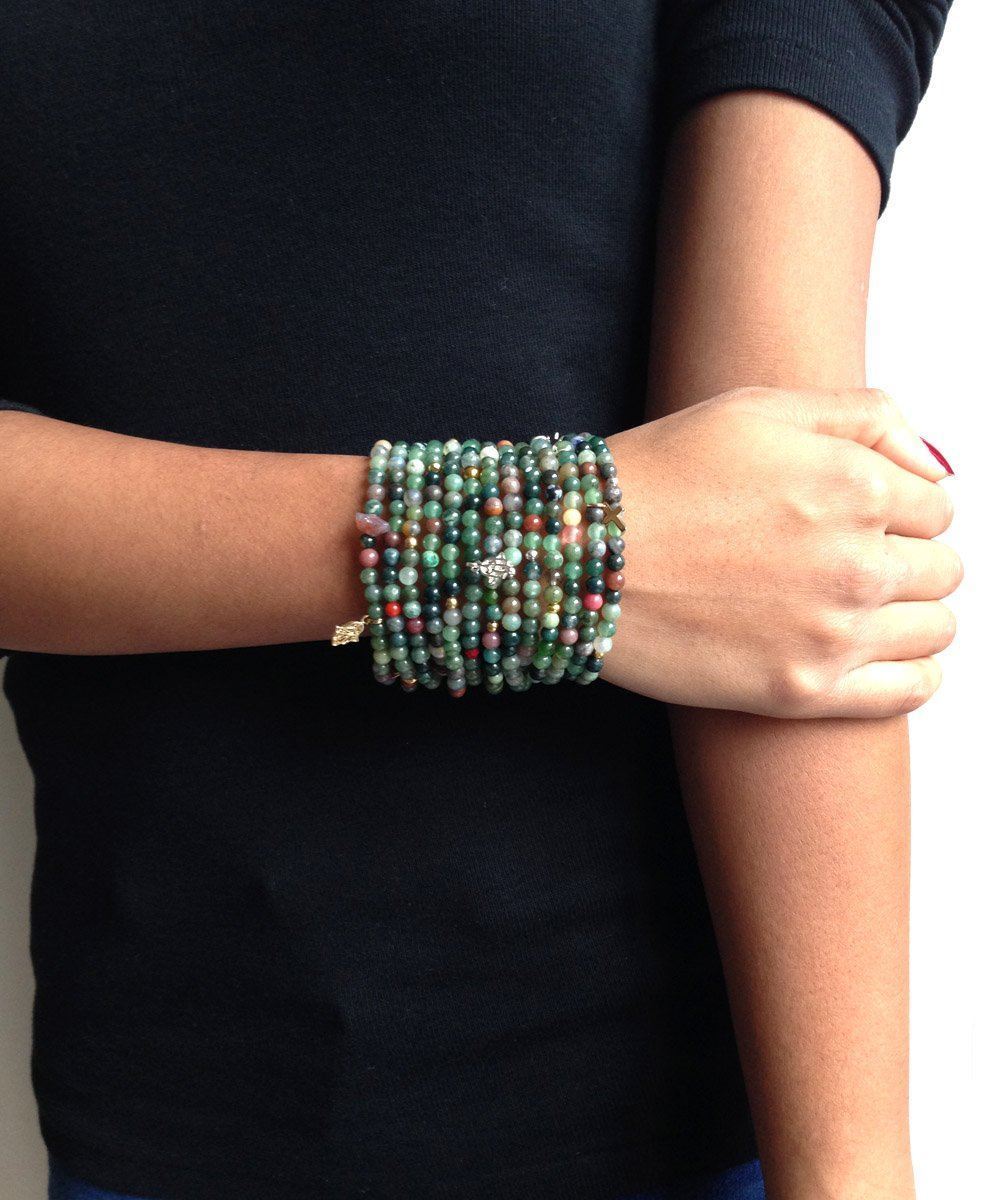 Bracelets agates indiennes charms Lucky 13 - Lara Curcio Jewelry – Image 2