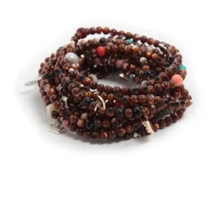 Bracelets en obsidienne et charms Lucky 13 - Lara Curcio Jewelry