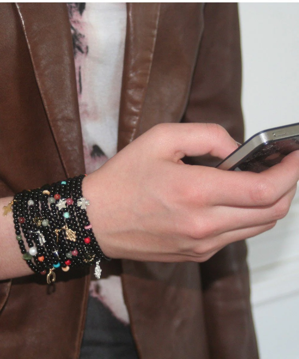Bracelets onyx et charms Lucky 13 - Lara Curcio Jewelry – Image 2