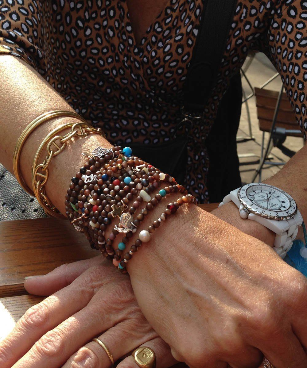 Bracelets en obsidienne et charms Lucky 13 - Lara Curcio Jewelry – Image 2