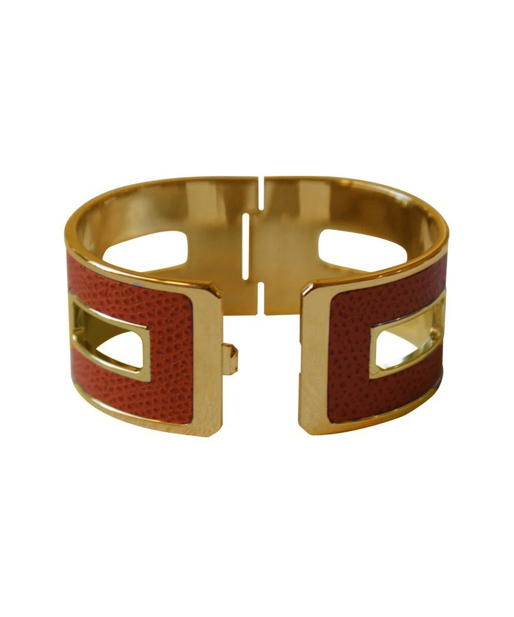 Bracelet cuir et métal vendome doré - Bhome – Image 4