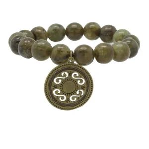 Bracelet Lhassa en jade et charm - Editions LESSisRARE Bijoux