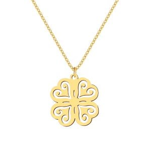 Collier bohème acier doré