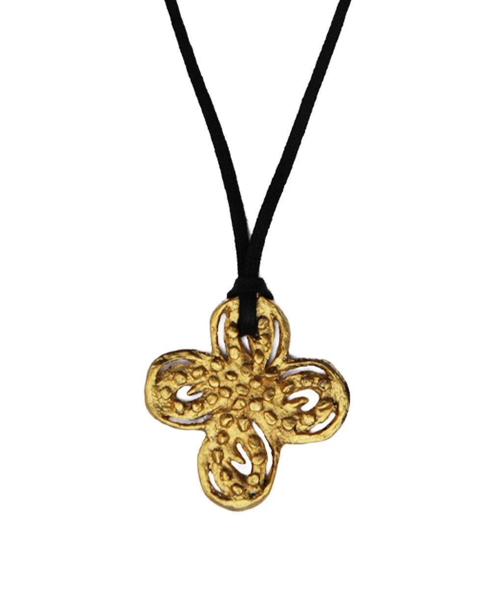 Collier pendentif Make a wish doré - Carole Saint Germes