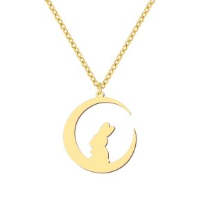 Collier chat lune