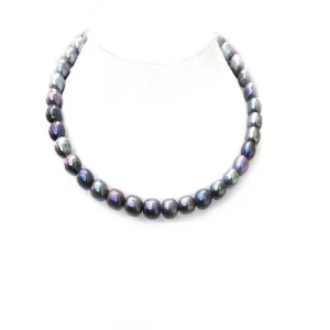 Ras de cou perles grises - Editions LESSisRARE perles