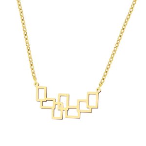 Collier géométrique acier