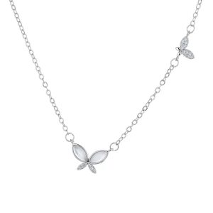 Collier pendentif papillon en argent 925