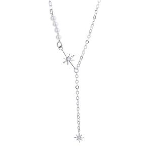 Collier ras du cou étoile du nord argent