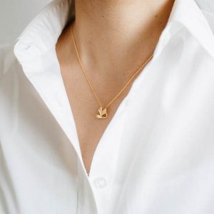 collier renard doré femme