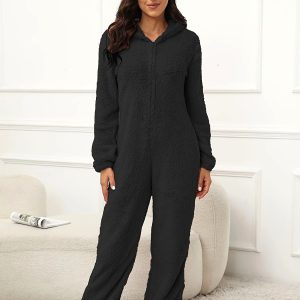 Grenouillere Femme Polaire Noire