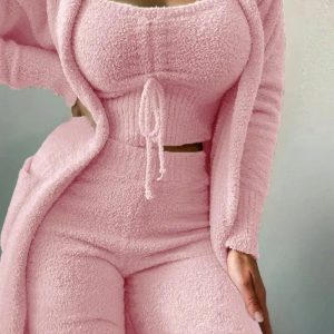 Grenouillere Femme Velour Rose