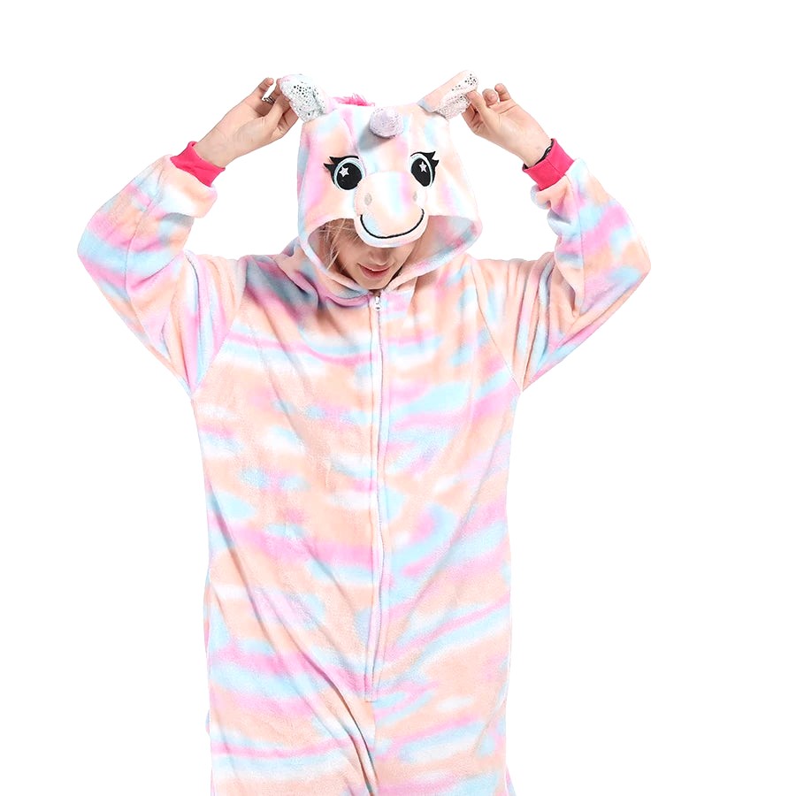 Grenouillere Licorne Rose Femme Avec Pieds – Image 4