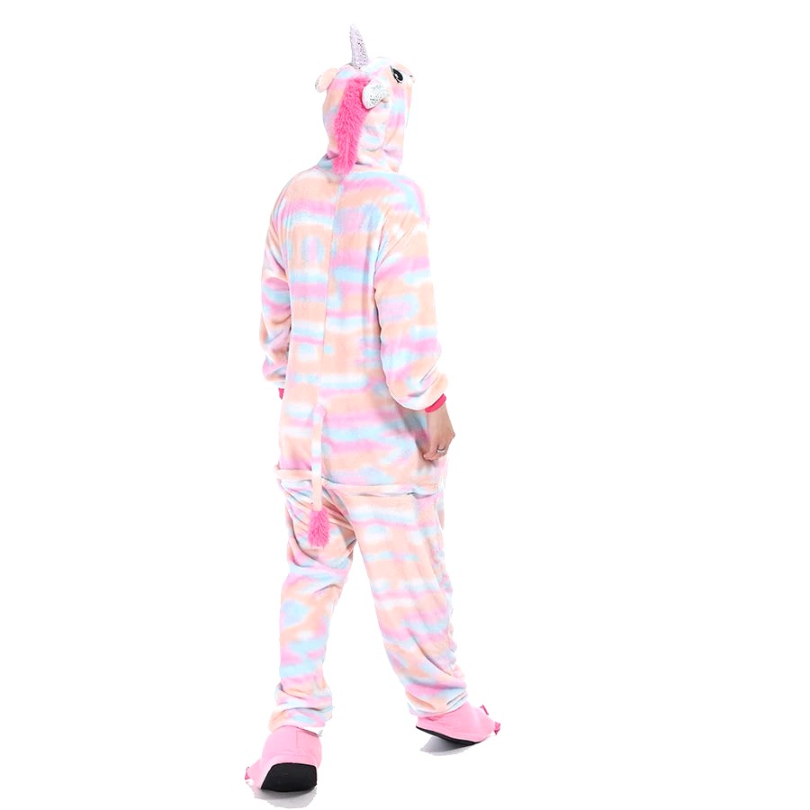 Grenouillere Licorne Rose Femme Avec Pieds
