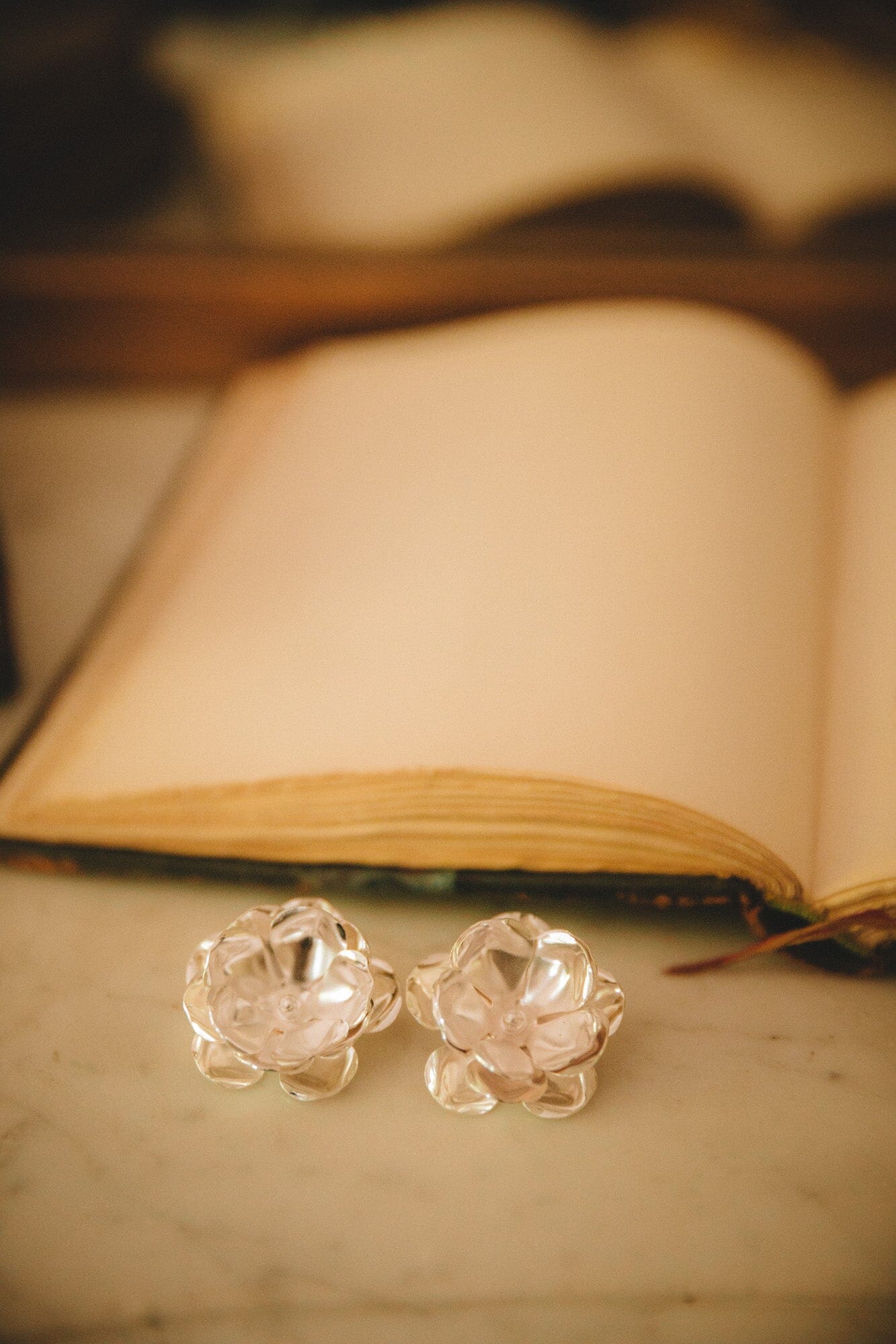 Maxi Boucles d'Oreilles Puces Aglaé Argent Fleurs – Image 5