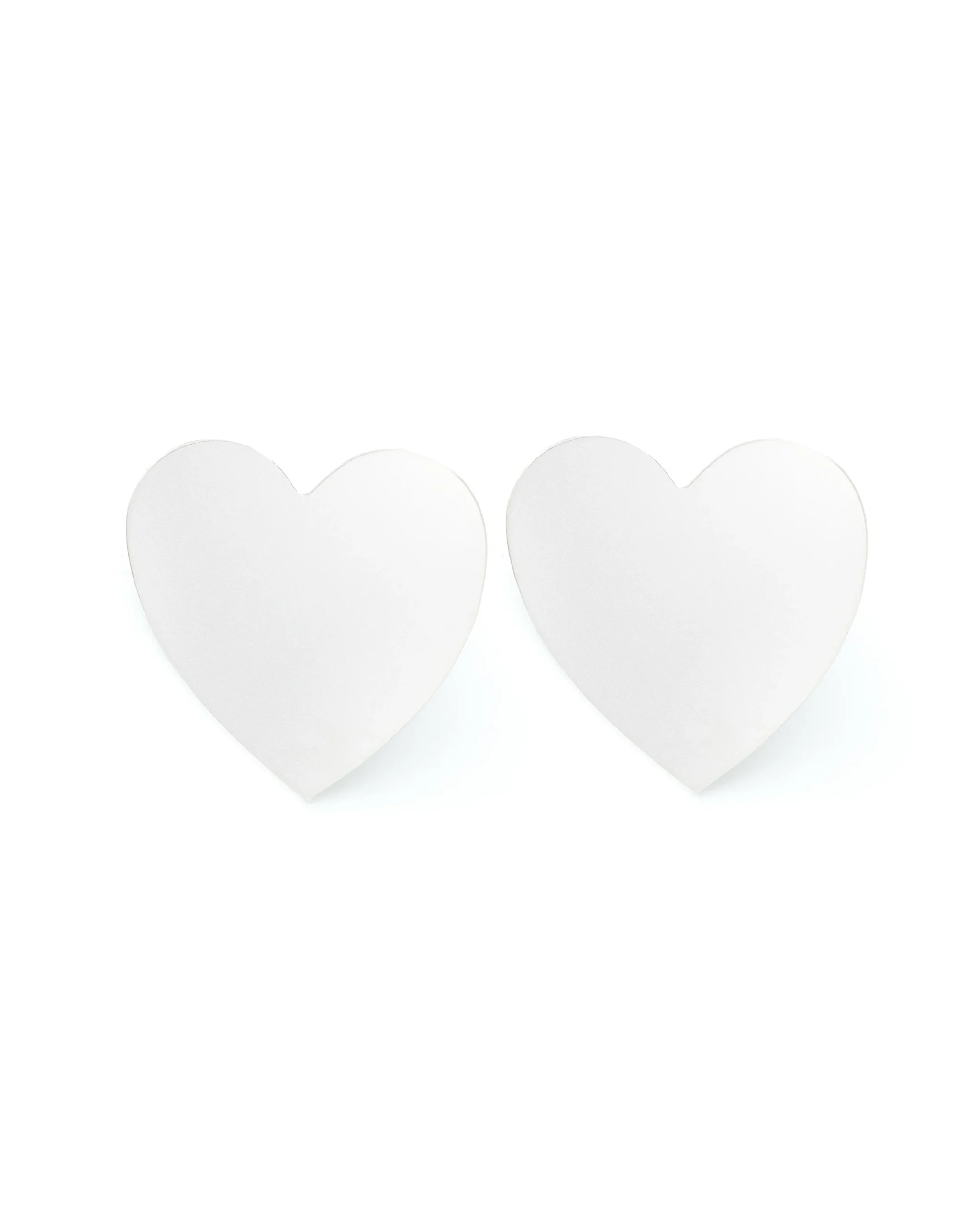 Maxi Boucles d'Oreilles Puces Aphrodite Argent Coeur