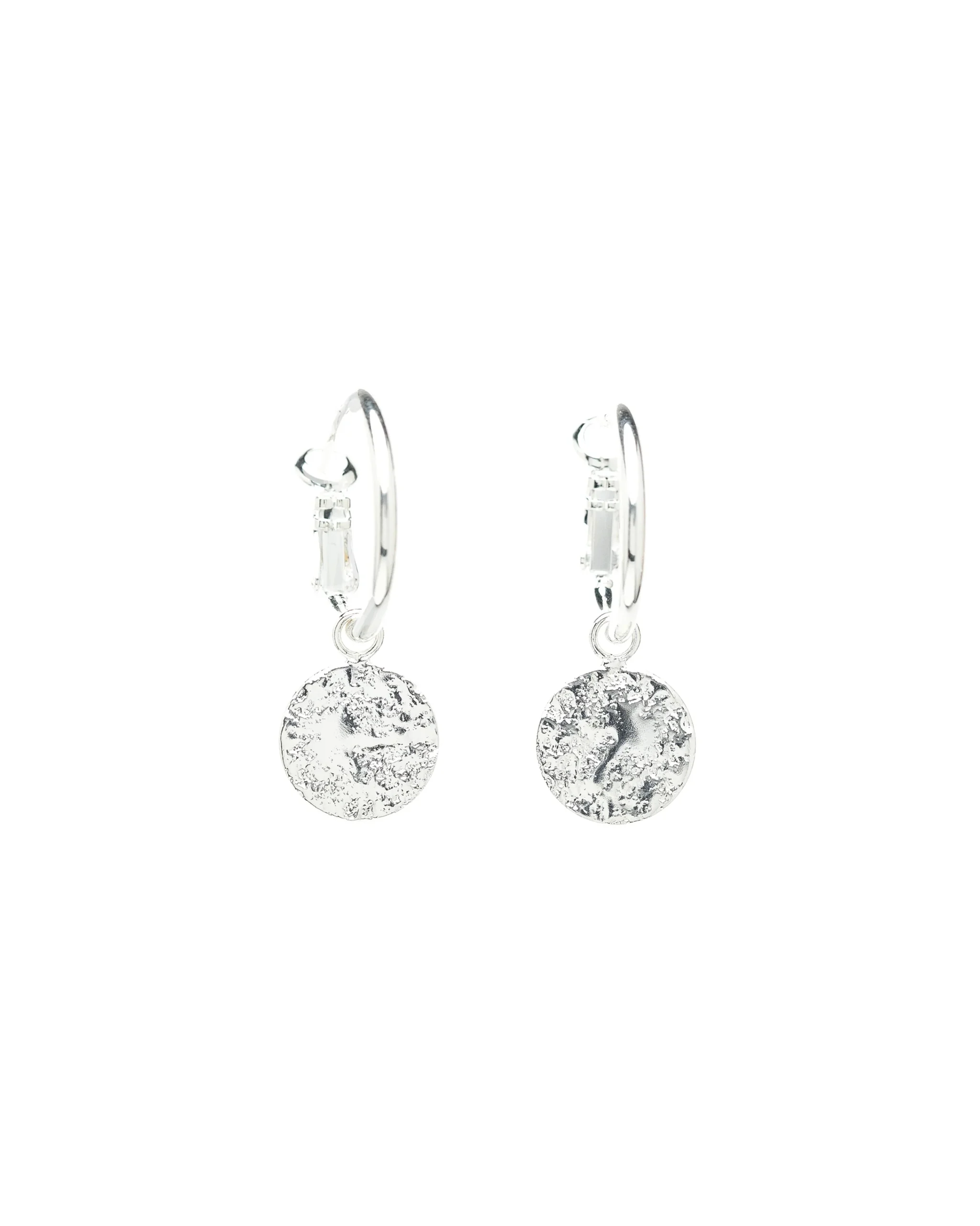 Mini Créoles Hestia Argent Ronds Martelés