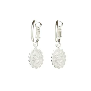 Mini Créoles Thémis Fleurs Argent