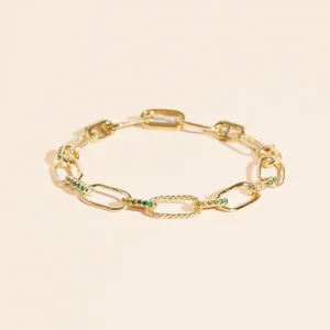 Bracelet Rheya - Zircons verts