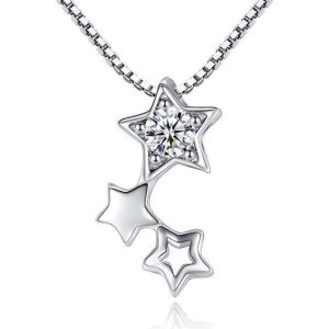 Pendentif étoile swarovski argent