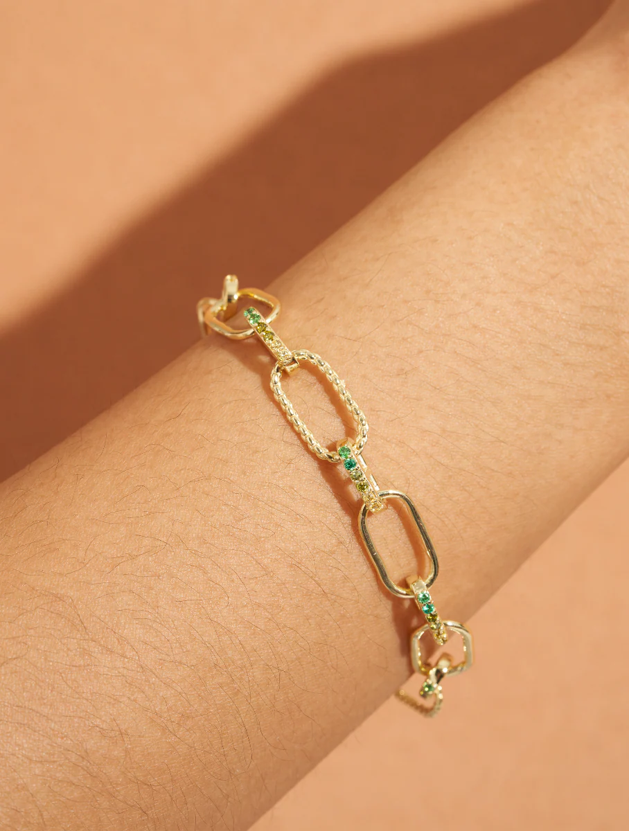 Bracelet Rheya - Zircons verts – Image 2